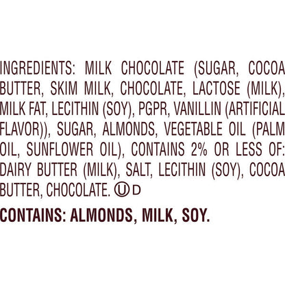 Hershey's SYMPHONY Milk Chocolate, Almonds and Toffee XL, Candy Bar, 4.25 oz (16 Pieces)